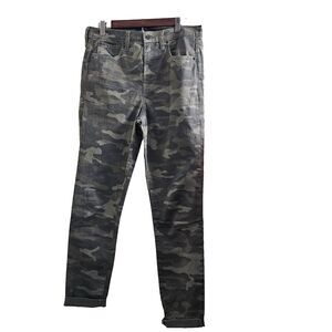 GAP Jeans Women's 31 Waist True Skinny High Rise Ankle Camo Stretch Olive